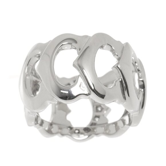 Cartier C De Diamond Ring 18K White Gold 750 size48 4.5(US) 90278423 - Picture 5 of 9